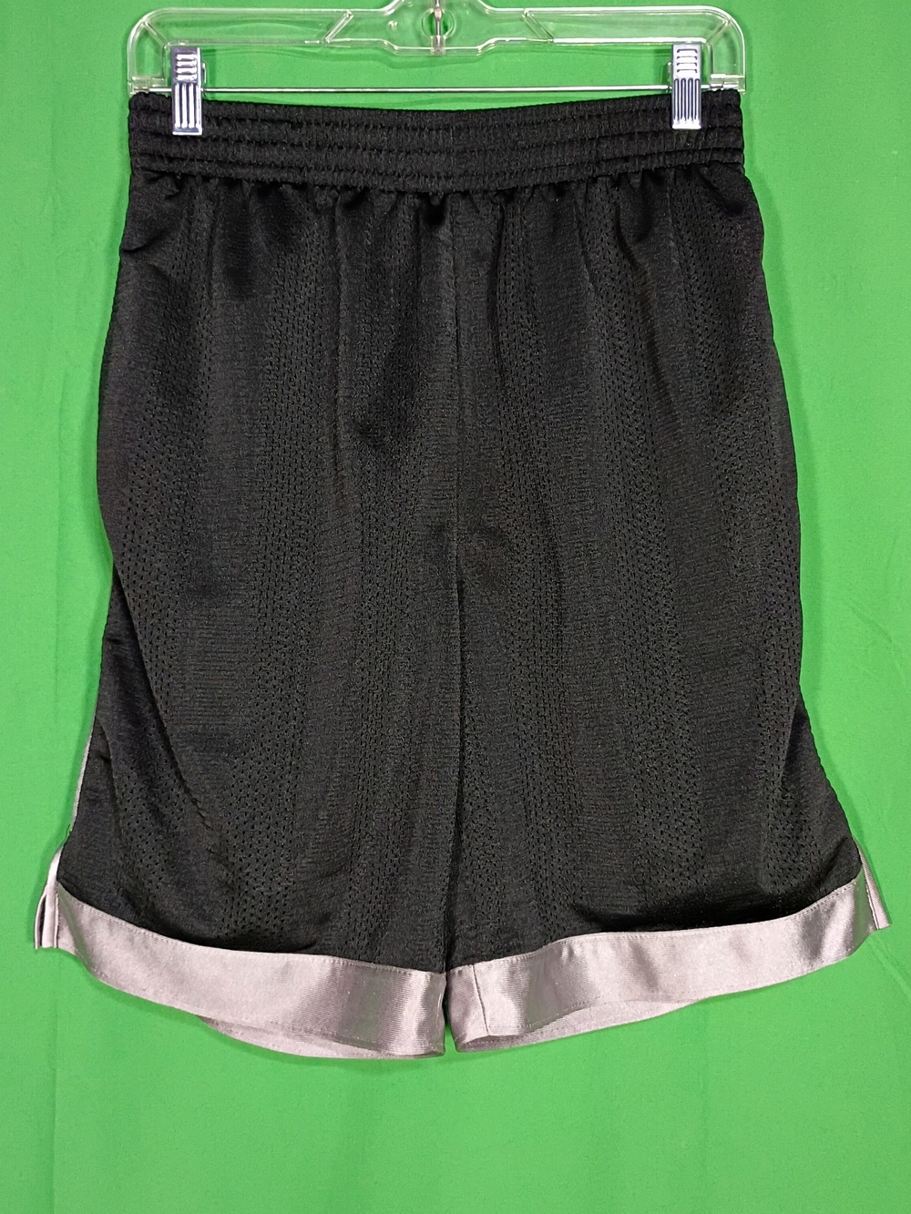 Tek Gear Shorts Mens Size S Black Silver Striped Elastic Waist Activewear